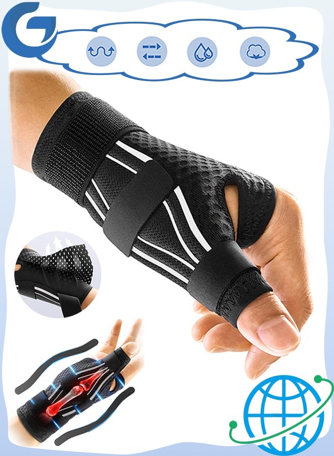 إم إكس إن دعم دعامة الإبهام، أشرطة المعصم مع جبيرة إبهام سبيكا، دعامة معصم قابلة للتعديل تدعم قفازات معصم رياضية لآلام التهاب المفاصل ودعمها - Image 1