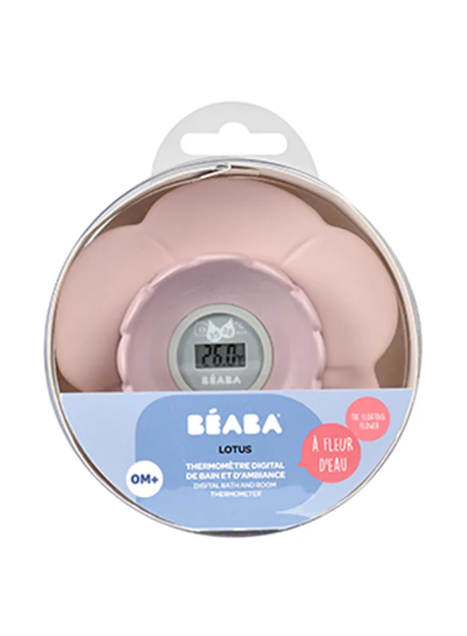 بيابا Lotus Multi - Functional Bath Thermometer - Old Pink