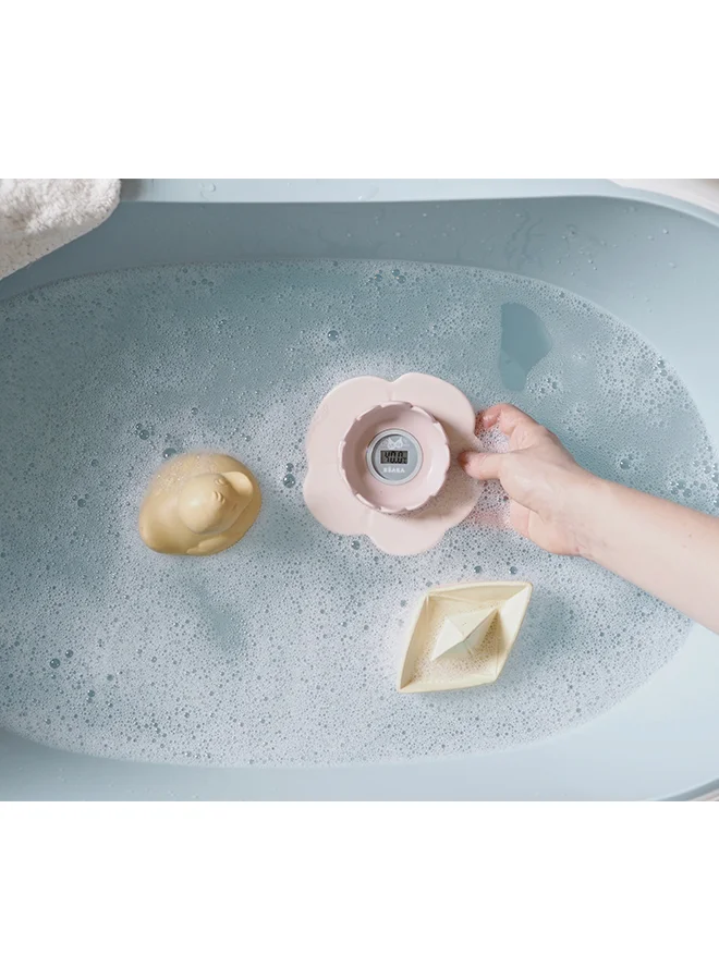 بيابا Lotus Multi - Functional Bath Thermometer - Old Pink