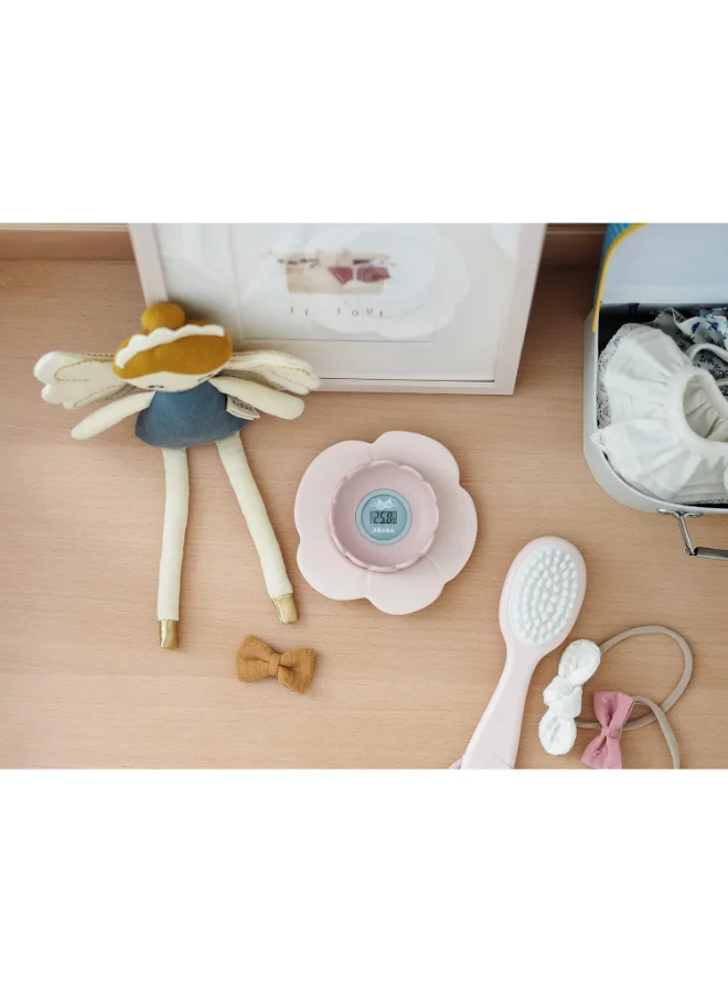 بيابا Lotus Multi - Functional Bath Thermometer - Old Pink