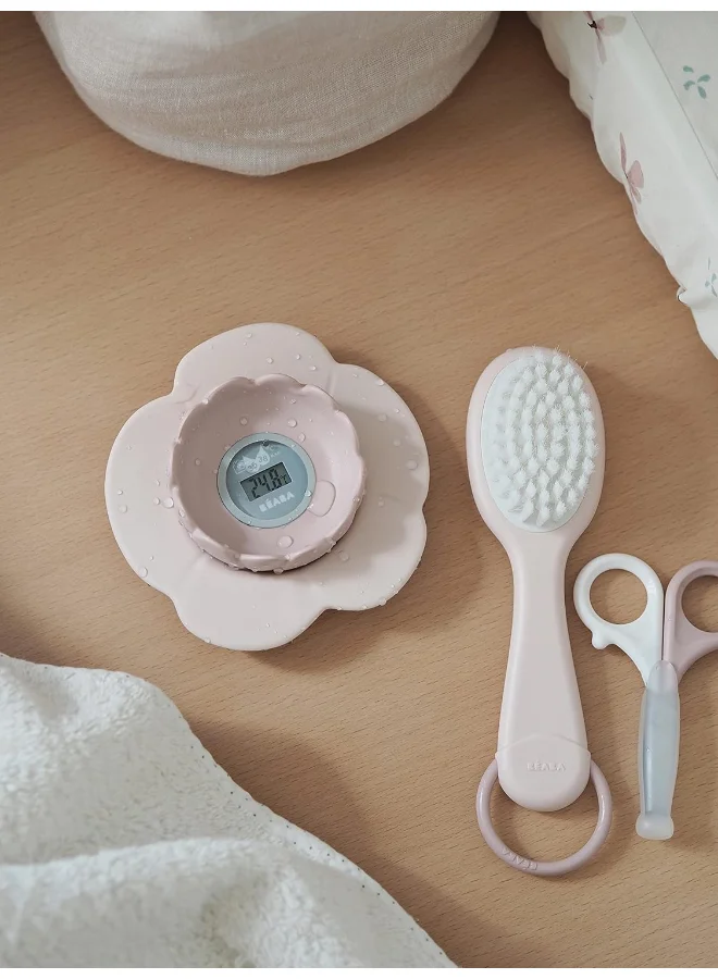 بيابا Lotus Multi - Functional Bath Thermometer - Old Pink