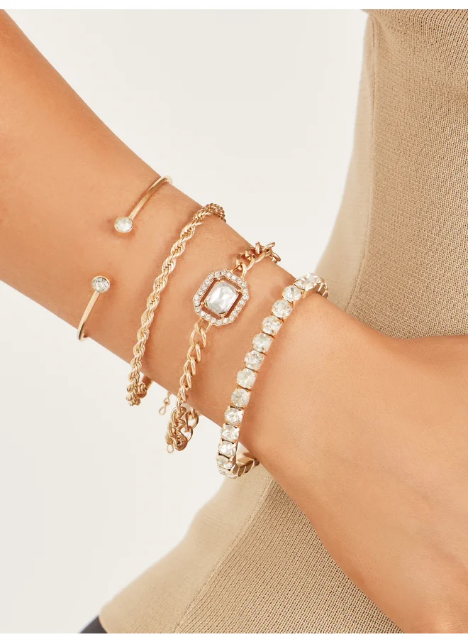 ستايلي Styli Set of 4 - Embellished Bracelet