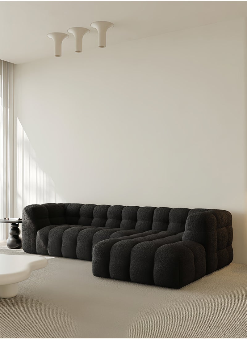 Generic - Light Luxury Style Furniture L shape Sofa Set Beige Without Pillow - Image 1