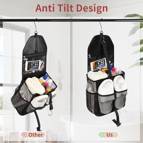 Ethereal Hanging Mesh Shower Caddy Portable for College Dorm Room Essentials Large Capacity Shower Bag for GuysGirls for Beach Swimming Gym - Image 3