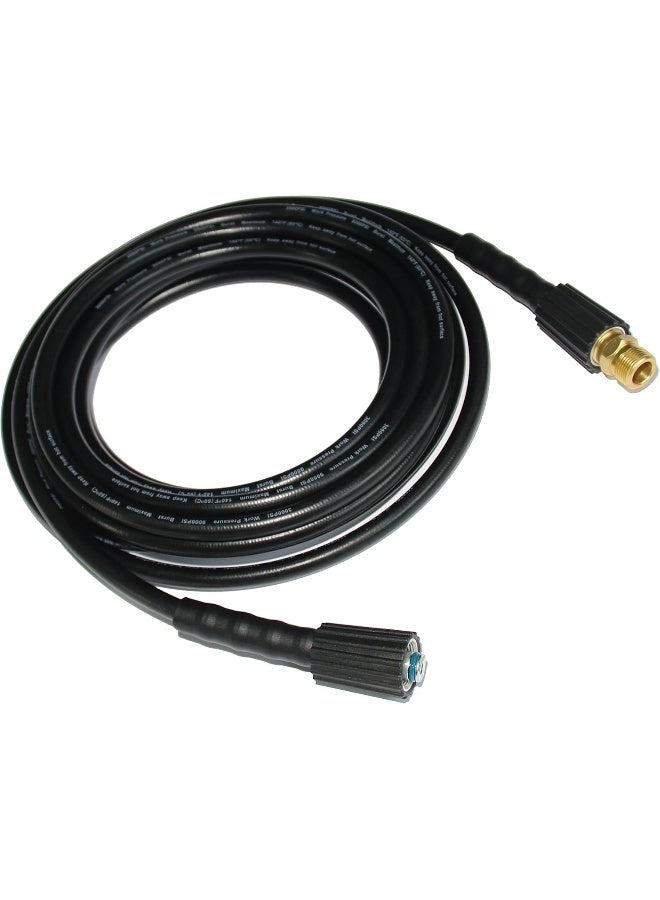 XZT 50Ft 1/4-Inch High Pressure Washer Hose With Adapter, 3000Psi Extension Hose  - Image 1