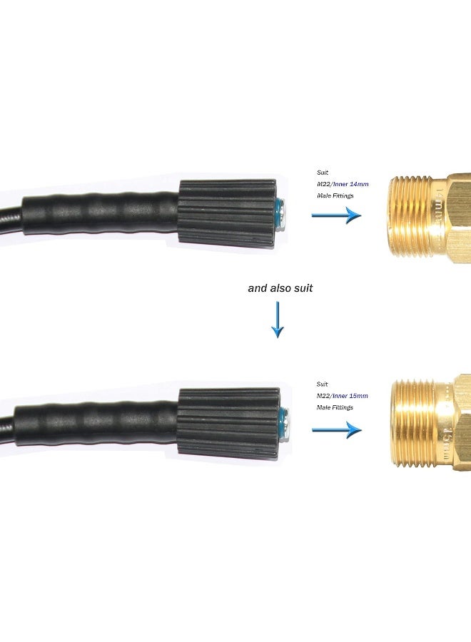XZT 50Ft 1/4-Inch High Pressure Washer Hose With Adapter, 3000Psi Extension Hose  - Image 5