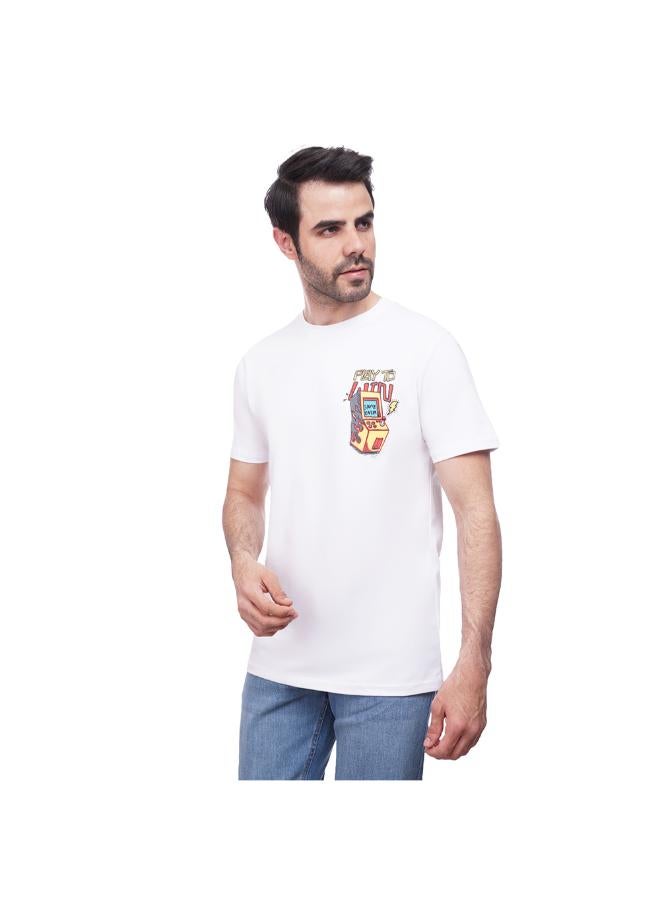 Coup Coup Men Printed Single Jersey T-Shirt 1000837 3XS - White - Image 1