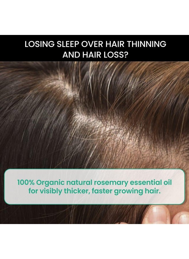 THRIVECO - Rosemary Essential Oil For Hair Growth & Hair Fall Control | Reduces Hair Breakage & Improves Scalp Health | 100% Pure, Certified Organic & Natural | With Vitamin E | For Men & Women | 15Ml - Image 1