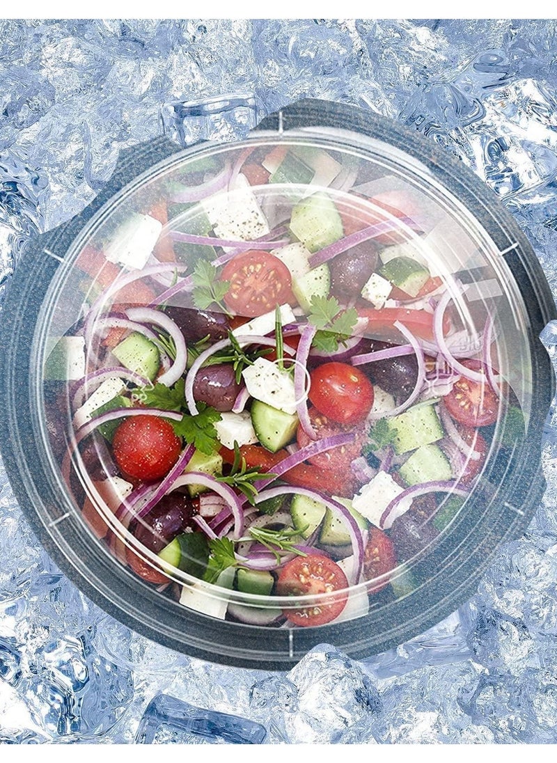 Generic - Round plastic plates for storing food, 30 plates, washable, heated in the microwave, and stored in the refrigerator. - Image 1