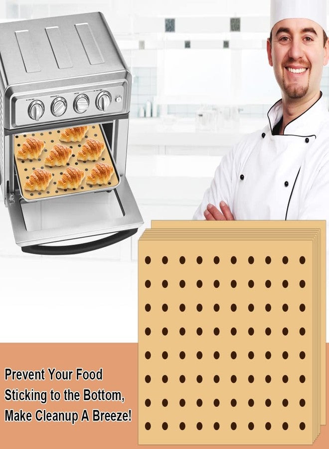 BYKITCHEN Air Fryer Oven Liner, 9x11 Inch, Unbleached Rectangle Air Fryer Parchment Paper, Compatible with Cuisinart, Breville, Emeril Lagasse and More, Airfryer Toaster Oven Accessories(Set of 100) - Image 3