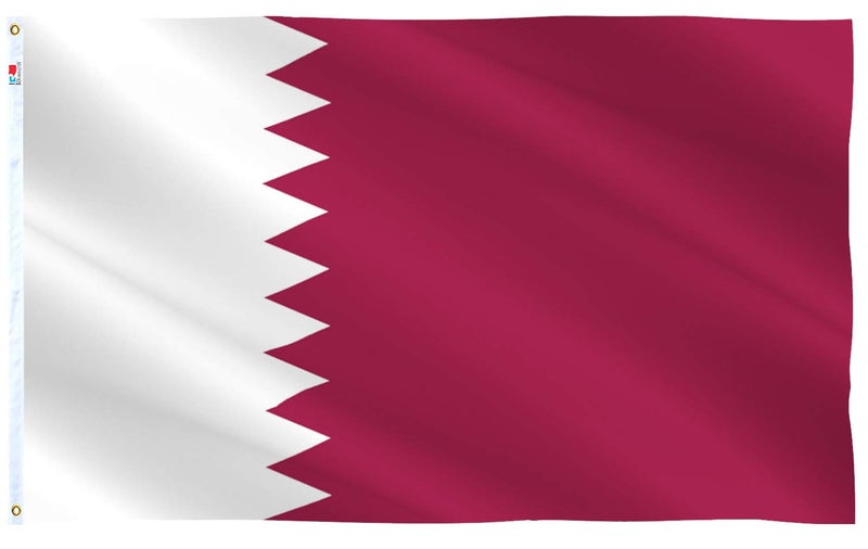 rhungift Qatar Flag 3x5Ft New- Large 100D Polyester For Moderate Outdoor Indoor Qatari Flags House Decoration Yard Garden Gifts Banner - Image 1