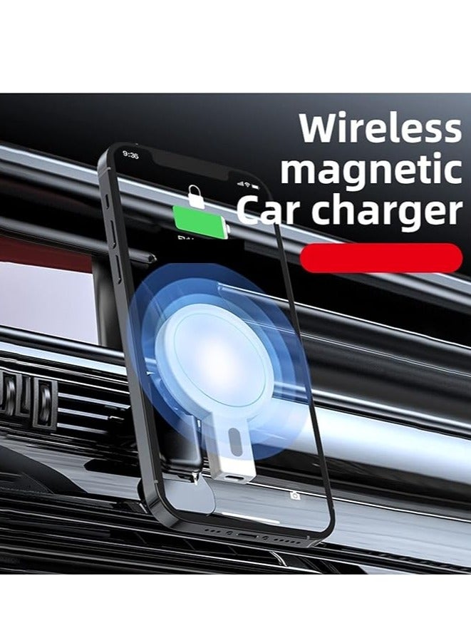 general Fast Wireless Charger Bracket 15W Magnetic Car Wireless Charger Mobile Phone Charger Vent Bracket is suitable for mobile phone magnet adsorption fast charging compatible with a wide range of devices - Image 3