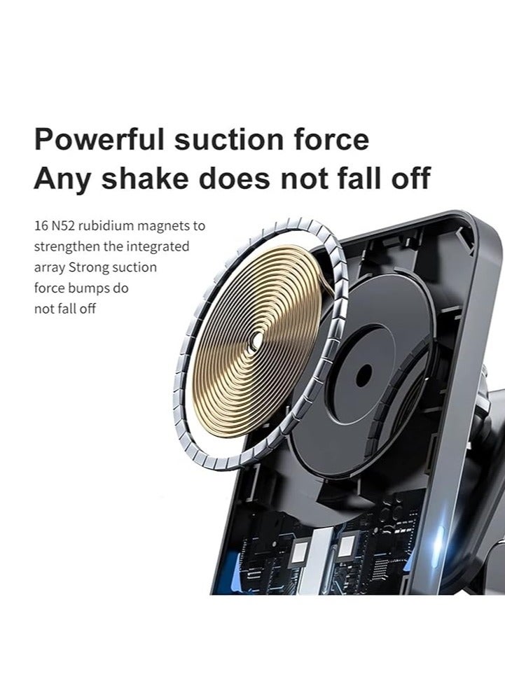 general Fast Wireless Charger Bracket 15W Magnetic Car Wireless Charger Mobile Phone Charger Vent Bracket is suitable for mobile phone magnet adsorption fast charging compatible with a wide range of devices - Image 4