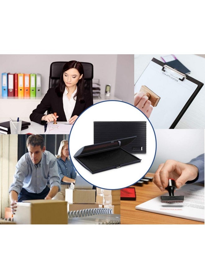 Uimprint Large 5'' x 7'' Felt Rubber Stamp Ink Pad, Black - Image 5