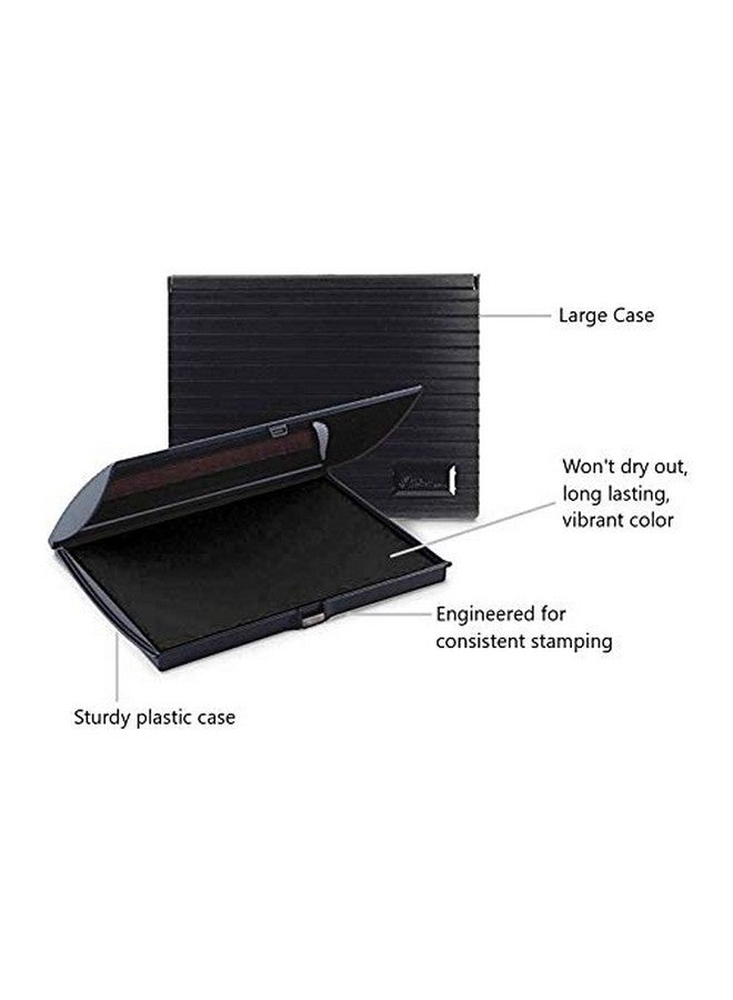 Uimprint Large 5'' x 7'' Felt Rubber Stamp Ink Pad, Black - Image 3