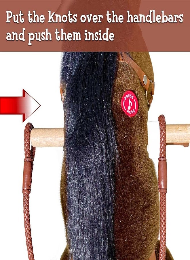 PonyCycle Ride on Horse Cowboy Brown Reins fit for Model U/E Size 3 and Model X Size 3 - Image 2