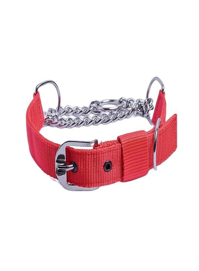 ADB CREATIONS Export Quality Stainless Steel Nylon Dog Choke Collar with Adjustable Buckle Dog Harness and Durable Training Rope Leash Combo | Red XS - Image 3