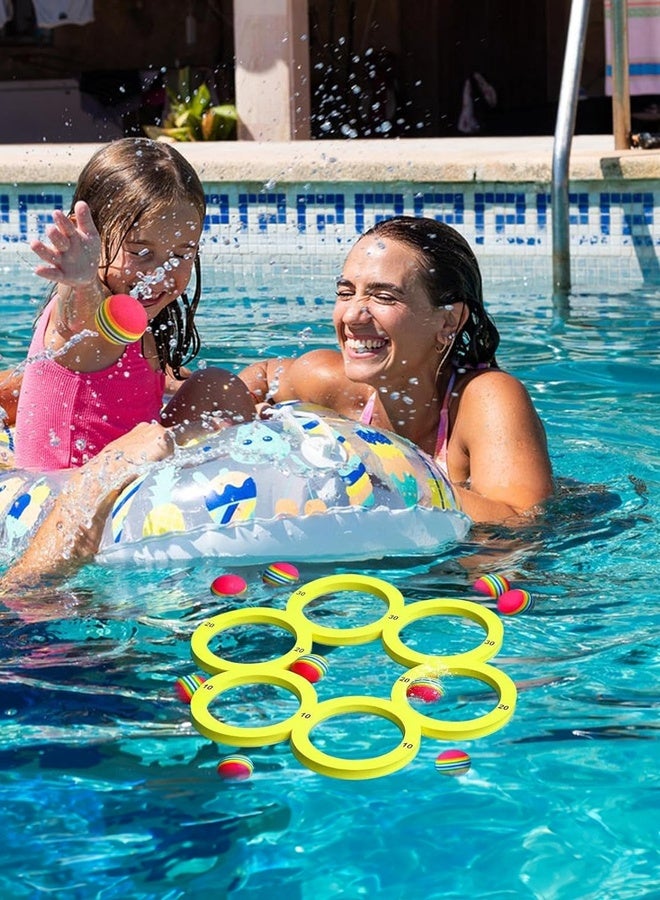 SHABILI Floating Toss Game EVA Pool Toy Set with 10 Colorful Balls for Kids, Boys, Girls & Adults – Lightweight Scoring Rings for Summer Pool Games, Water Sports & Backyard Birthday Fun - Image 4