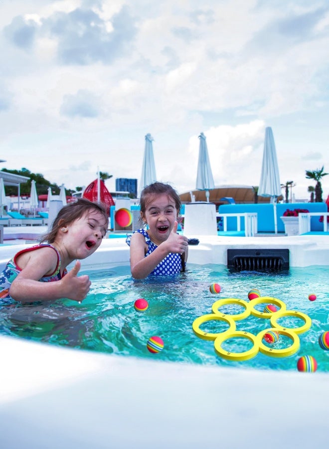 SHABILI Floating Toss Game EVA Pool Toy Set with 10 Colorful Balls for Kids, Boys, Girls & Adults – Lightweight Scoring Rings for Summer Pool Games, Water Sports & Backyard Birthday Fun - Image 3