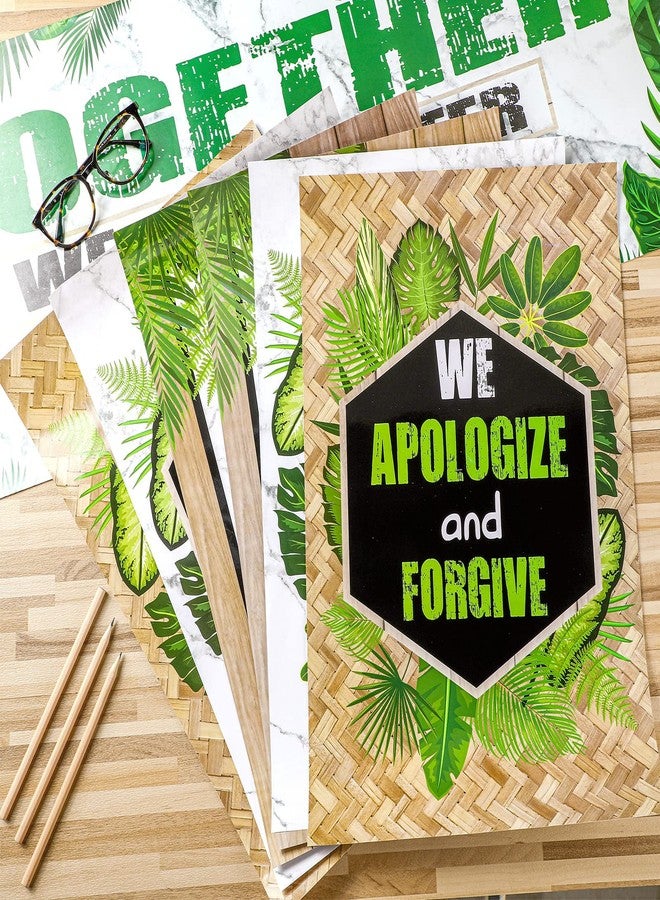 Panelee Green Plant Poster Classroom Decor Bulletin Board Banner Decoration Set Summer Greenery Bulletin Motivational Plant Cutouts Waterproof Wall Office Decor for First Day of School(We are Better) - Image 2