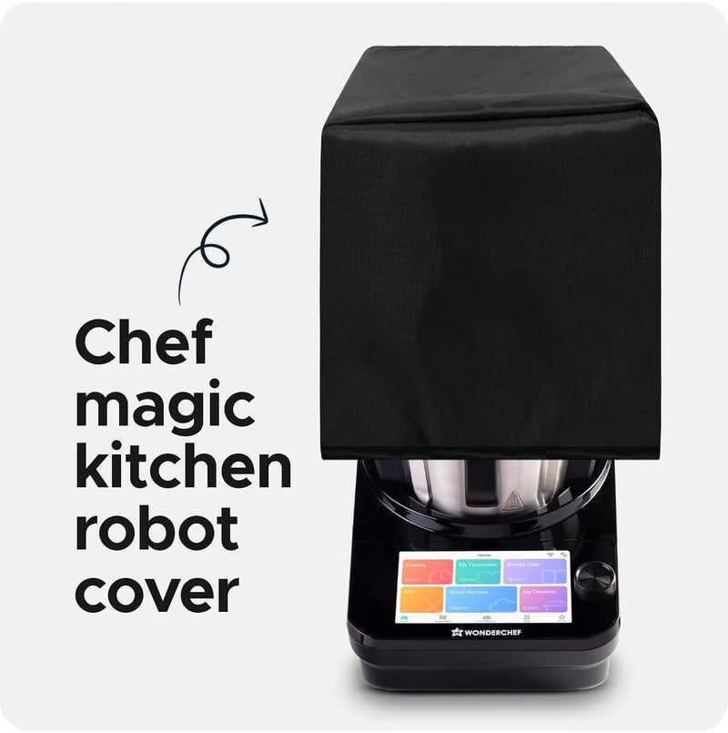 Encasify Chef Magic Kitchen Robot Cover | Dust & Scratch Proof Washable suitble for Chef Magic Kitchen Robot Cover | Nylon Material | Black - Image 2