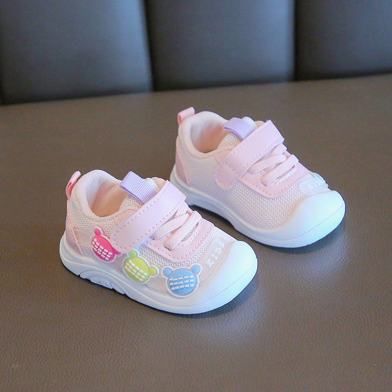 2023 Spring Autumn Baby Soft Sole Sneakers A231 powder