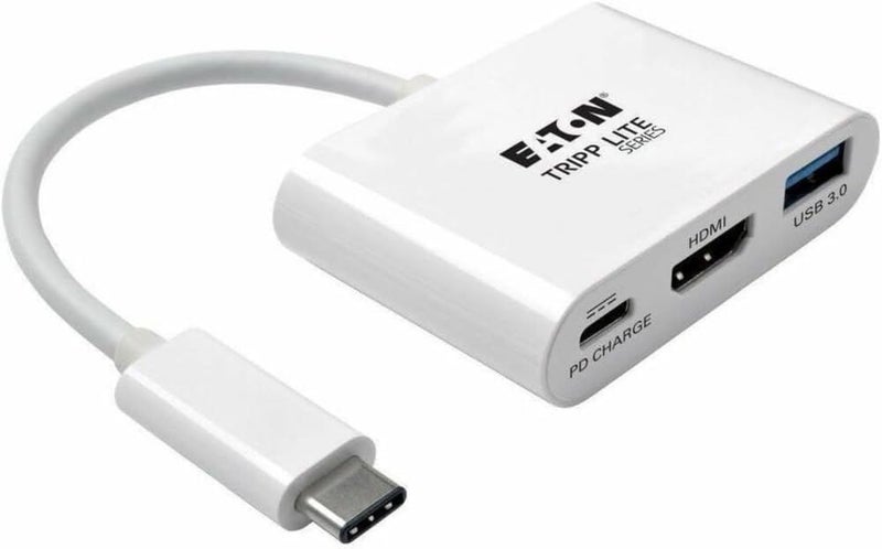 USB-C to HDMI Adapter Converter Multiport with USB Hub PD Charging, 5 Gbps Data Tranfer, Thunderbolt 3 Compatible, 1080p@60Hz, Plug-and-Play Operation, 3-Year Warranty (U444-06N-HU-C)