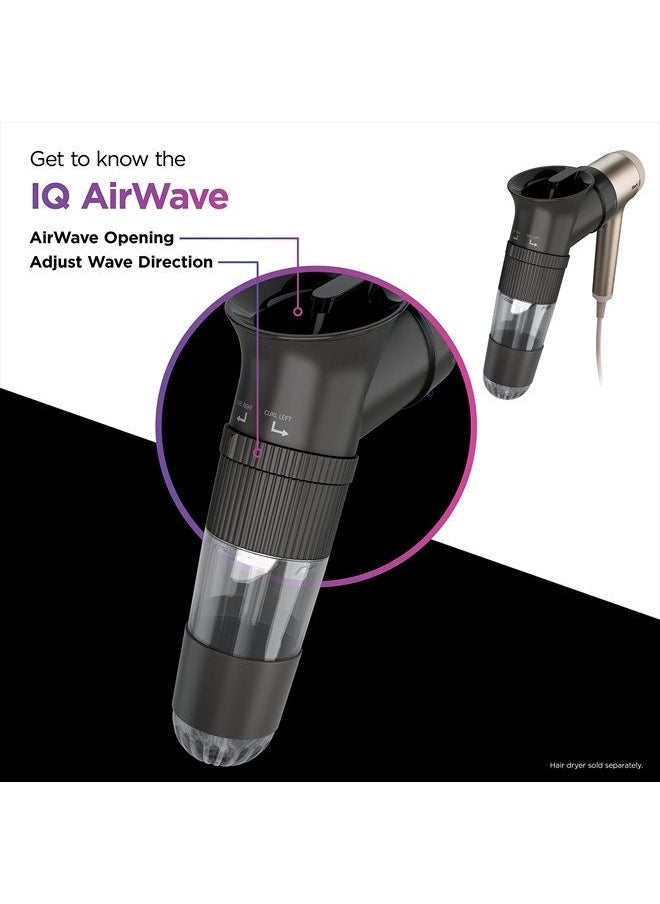 Shark - HD100AWA IQ AirWave Attachment for HyperAIR Blow Dryers, Styling Tool, Auto Preset Touchless Waver for Straight and Wavy Hair, Long-Lasting Beach Waves, No Extreme Heat, Slate, Stone - Image 1