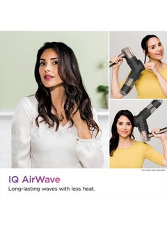 Shark HD100AWA IQ AirWave Attachment for HyperAIR Blow Dryers, Styling Tool, Auto Preset Touchless Waver for Straight and Wavy Hair, Long-Lasting Beach Waves, No Extreme Heat, Slate, Stone  - Image 2