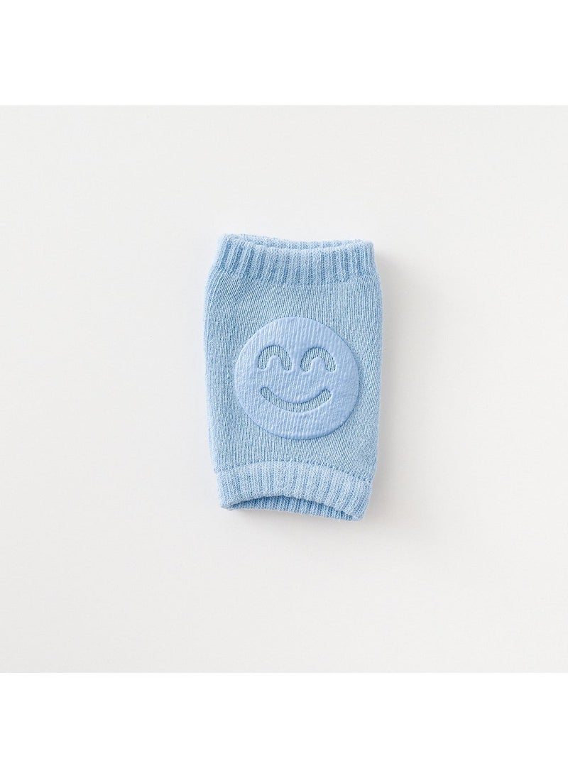 Summer Cartoon Mesh Baby Socks and Knee Pads [Smiley] Light Blue 