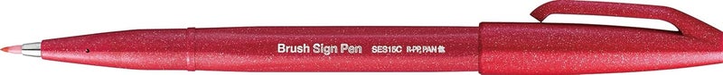 Pentel SES15C Brush Sign Pen Set of 10 - Red - Image 5