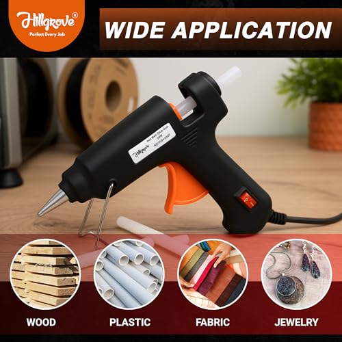 Hillgrove 20 Watt Hot Melt Glue Gun with 5 Pieces Sticks - Image 4