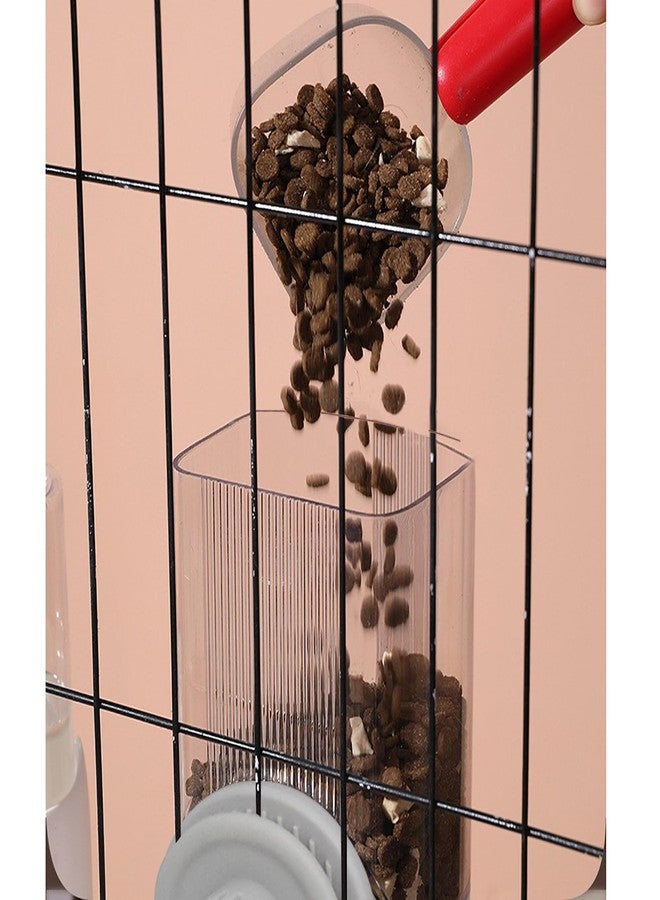 GKYZBB Gray Hanging Automatic Food Water Dispenser,Rabbit Feeder Guinea Pig Water Bottle Food Feeder for Ferret Guinea Pig Rabbit Bunny Cage Accessories,500ml/1600ml - Image 4