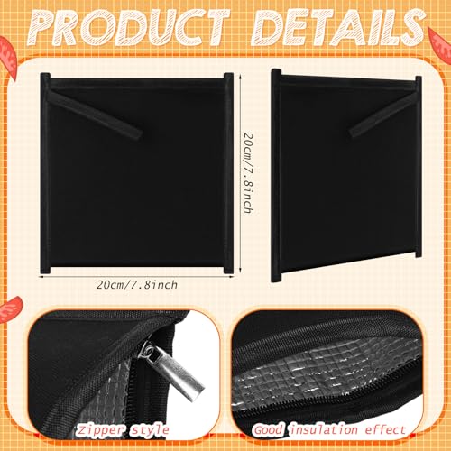 Reallnaive 4 Set Insulated Sandwich Bags Reusable Lunch Bags Small Thermal Snacks Pouch Washable Reusable for Picnic Travel Office Classroom School1 SizesBasic Design - Image 3