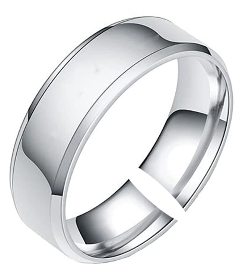 Okos Men's Jewellery Trendy Solid Polish Finish Stainless Steel Band Style Ring Crafted For Boys and Men FR1000968 - Image 3