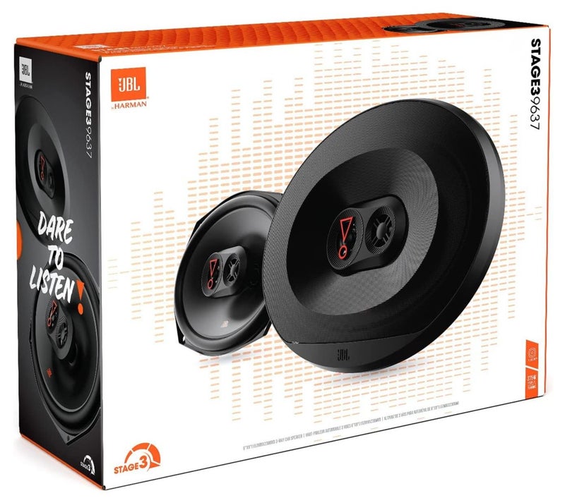 JBL Stage3 9637 3-Way Car Speaker Set by Harman Kardon - 375 Watt Car Audio System with Large JBL Oval Woofer 6" x 9" (152 mm x 230 mm) - Image 1