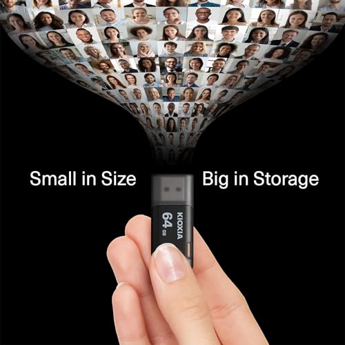 KIOXIA TransMemory U301 64GB USB 3.2 Gen 1 Flash Drive - High-Speed, Compact, Portable Storage Solution with 5-Year Warranty (Black) - Image 5