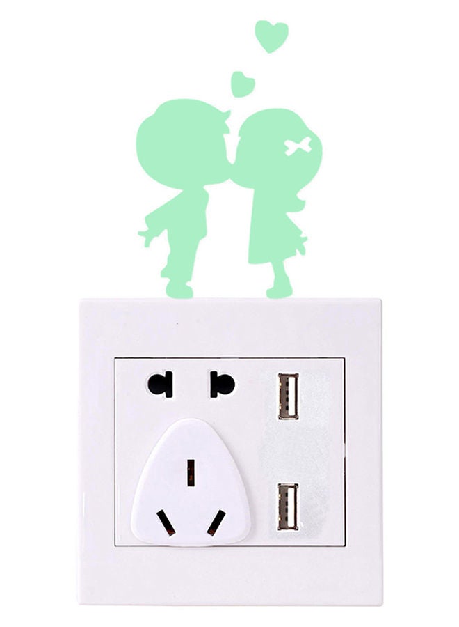 NIBEMINENT New Switch Cartoon Diy Wall Sticker Light Fluorescent Decoration Your Room Green 15.5X15.5cm - Image 1