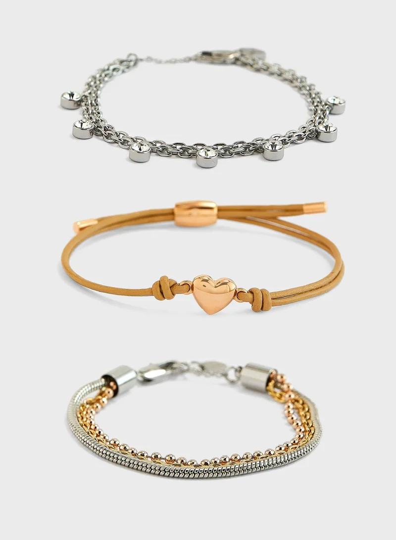 FOSSIL Layered Bracelet Set