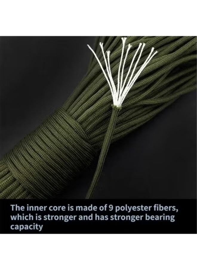 31m Paracord 9-strand Multi-functional Paracord Rope, Military Standard 550 Parachute Rope Braided Line For Outdoor Camping Hunting Hiking Climbing - Image 2