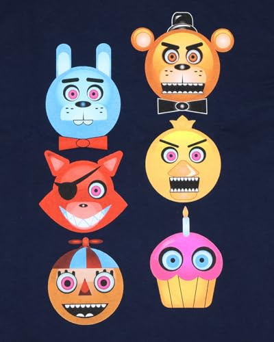 Five Nights at Freddy's Boys' Freddy Fazbear Glow in The Dark T-Shirt (Small, 6) Navy - Image 4