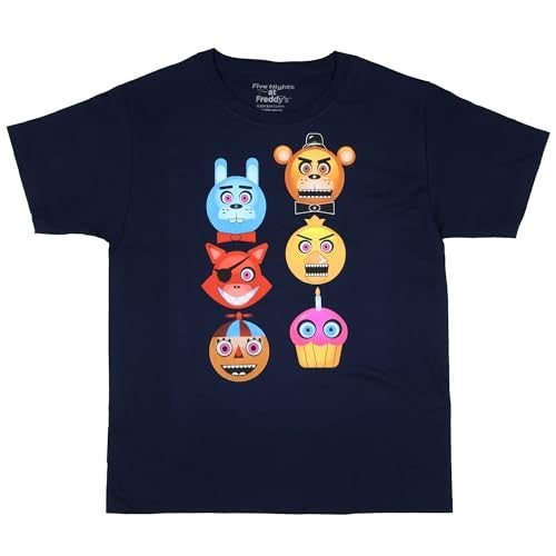 Five Nights at Freddy's Boys' Freddy Fazbear Glow in The Dark T-Shirt (Small, 6) Navy - Image 3
