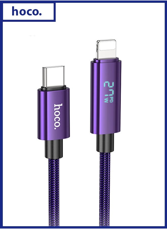 hoco. U125 Benefit PD charging data cable with display iP  - Image 1