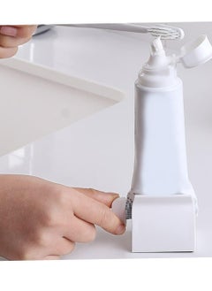 Oasisgalore Rolling Tube Toothpaste Squeezer Dispenser Toothpaste Seat Holder Stand, White  - Image 5