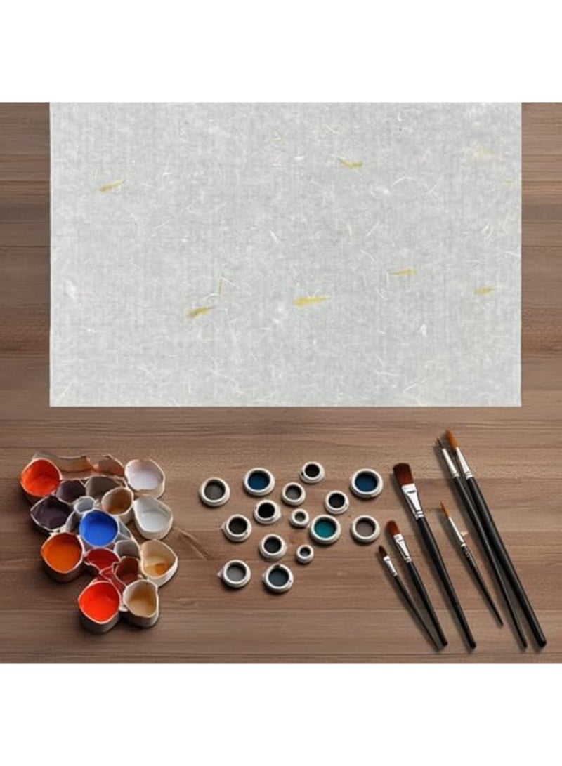 60 Pcs Mulberry Paper Sheets - Real Flowers in Rice Paper for Art and Crafts, Handmade Decoupage, Vintage Craft Sheets for Gift Wrap, Card Making, Calligraphy, Drawing (Yellow Flower) - Image 5