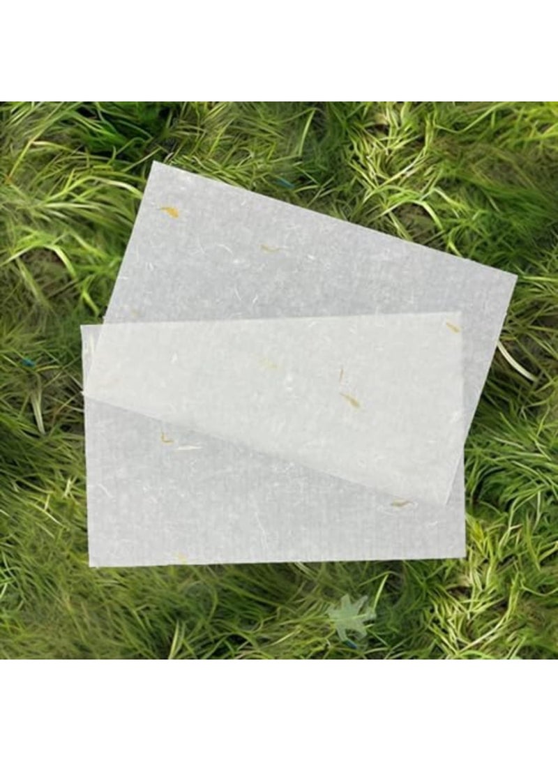 60 Pcs Mulberry Paper Sheets - Real Flowers in Rice Paper for Art and Crafts, Handmade Decoupage, Vintage Craft Sheets for Gift Wrap, Card Making, Calligraphy, Drawing (Yellow Flower) - Image 4