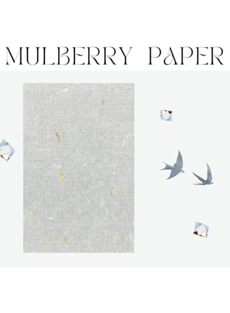 60 Pcs Mulberry Paper Sheets - Real Flowers in Rice Paper for Art and Crafts, Handmade Decoupage, Vintage Craft Sheets for Gift Wrap, Card Making, Calligraphy, Drawing (Yellow Flower) - Image 2