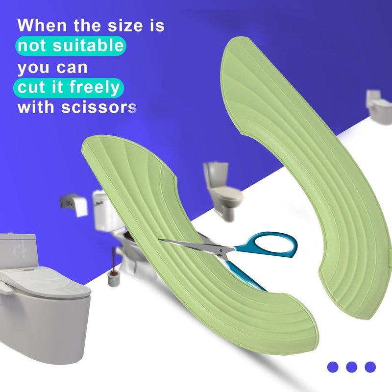 YANMENG Toilet Seat Cover Warmer With Handle, Toilet Seat Cushion With Lift, U-Shaped Scrubbable Wash. (Green 1 Set) - Image 5
