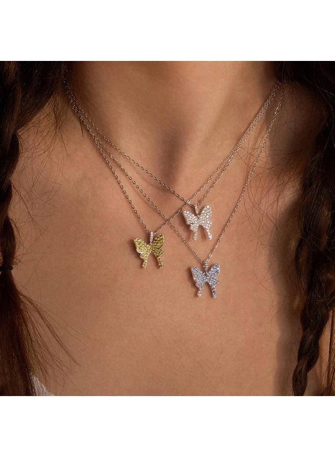 HEFANG Shiny Butterfly Necklace - Image 2