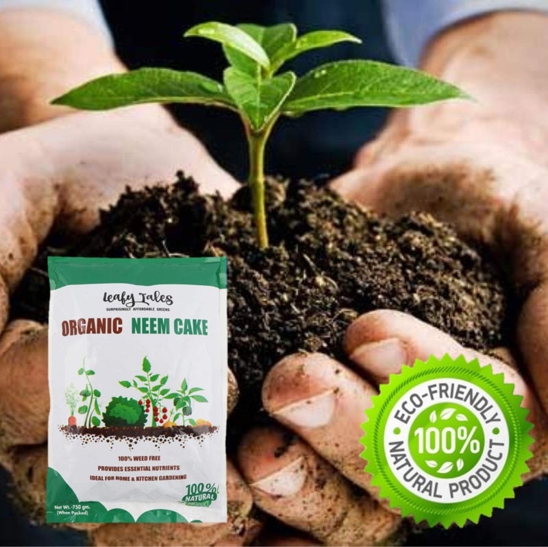Leafy Tales Organic Neem Cake Powder for Plants 1kg - 100% Natural Neem Khali Fertilizer & Pest Repellent | Soil Conditioner & Growth Booster for Indoor and Outdoor Home Garden - Image 2